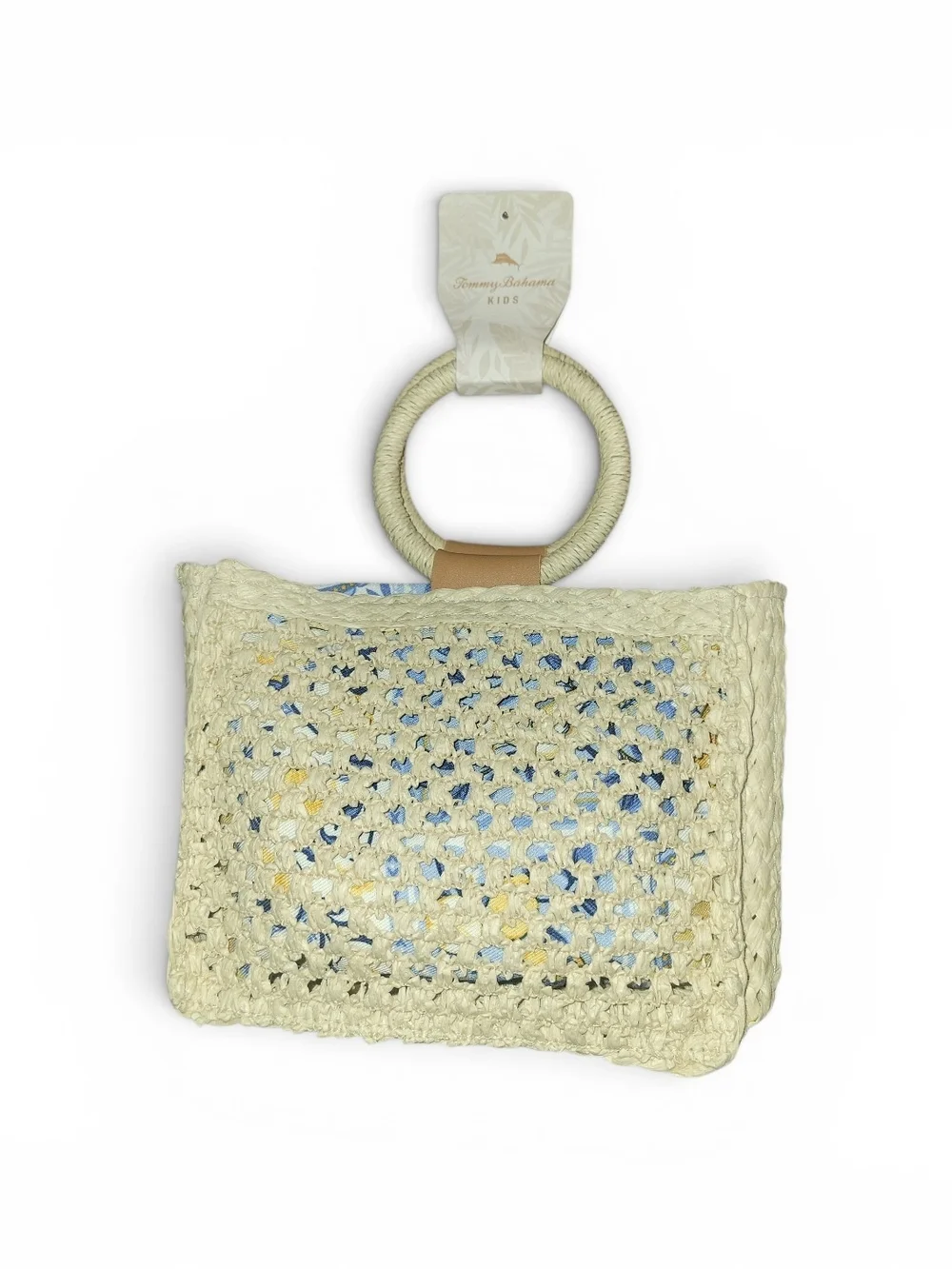 Tommy Bahama Kids Resort Collection Woven Straw Mini Top-Handle Bag. !